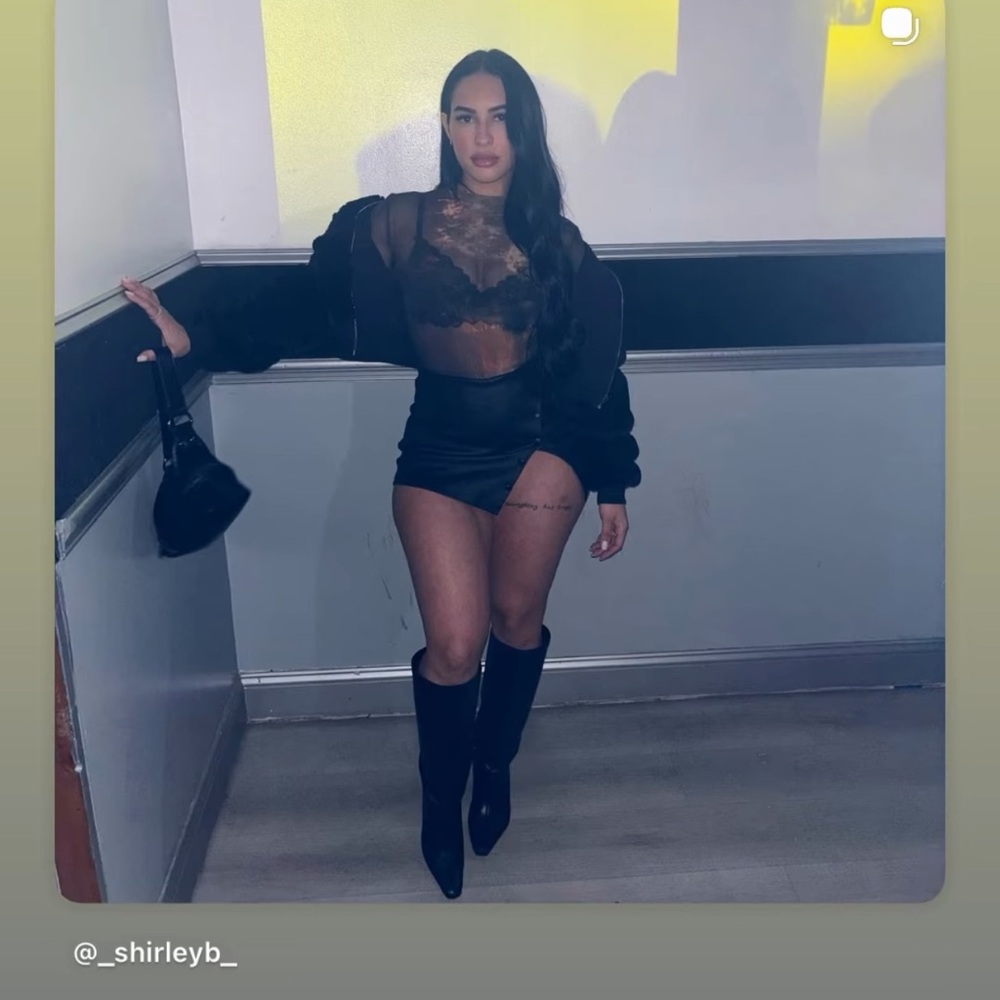 Black Sheer Top w/ design